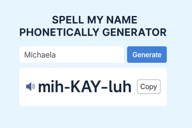 spell my name phonetically generator