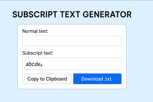 subscript text generator