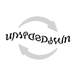 Upside-down ambigram animation example