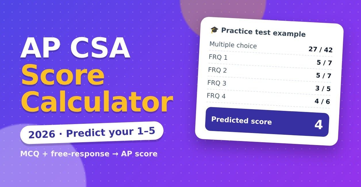 ap csa score calculator