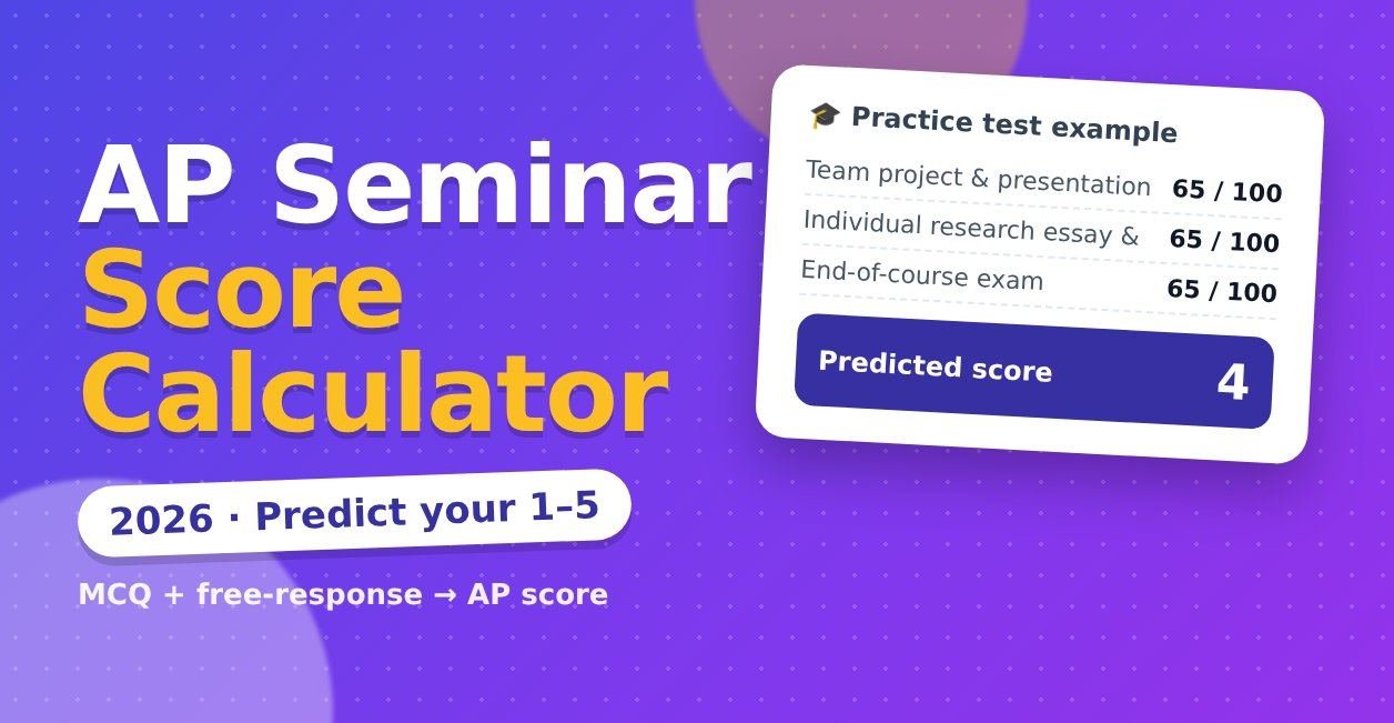 ap seminar score calculator