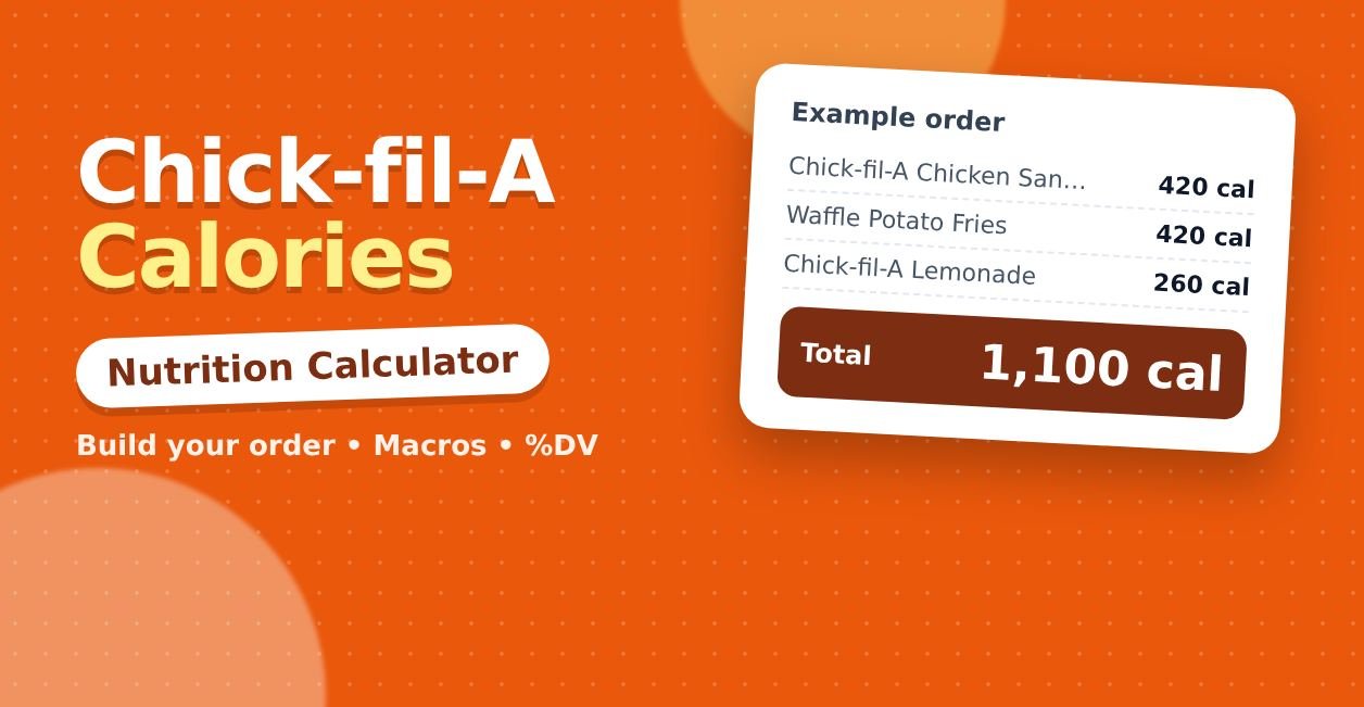 chick fil a calorie calculator