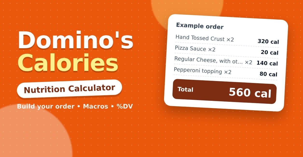 domino's nutrition calculator