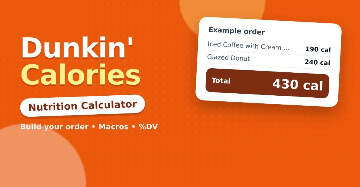 dunkin calorie calculator