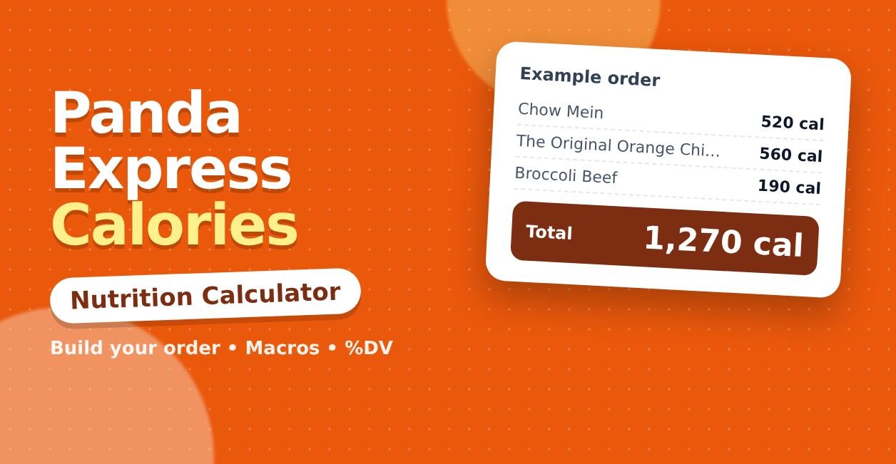 panda express nutrition calculator