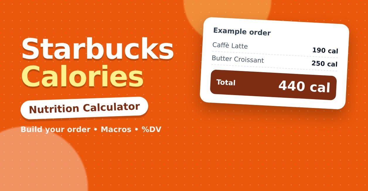 starbucks calorie calculator
