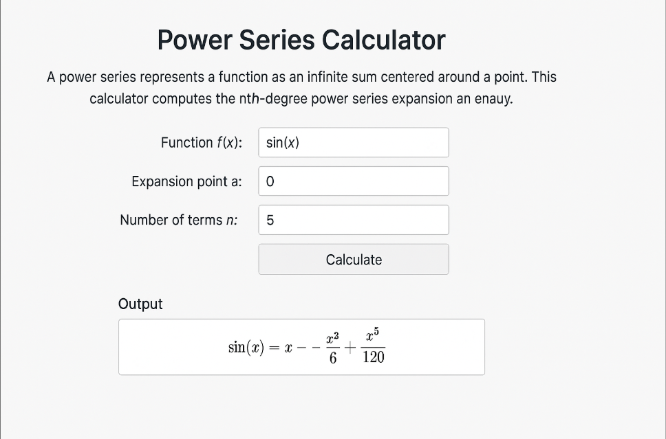 power series calculator