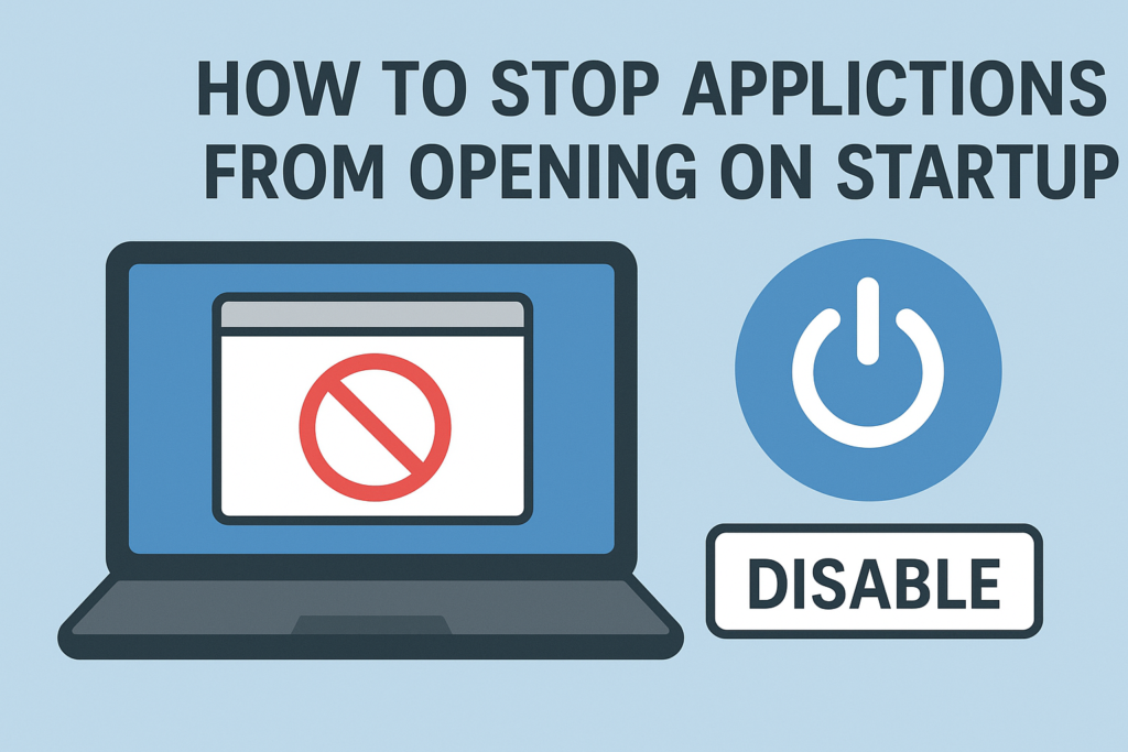 how to stop applications from opening on startup