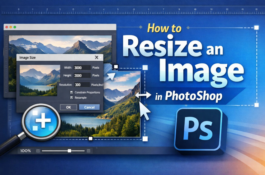 how to resize image on photoshop