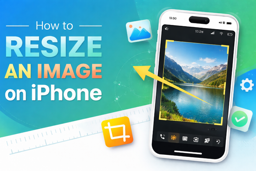 how to resize an image on iphone