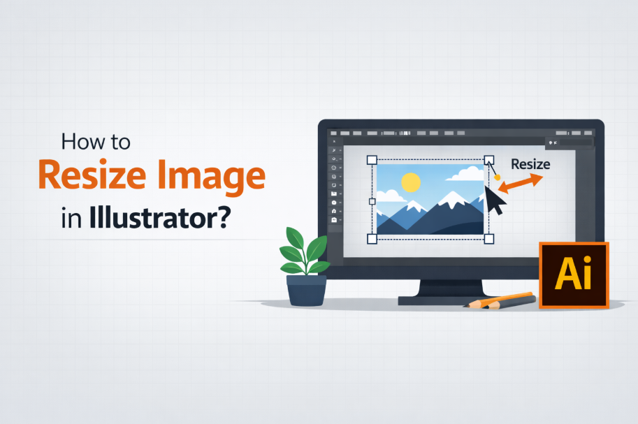 how to resize image in illustrator